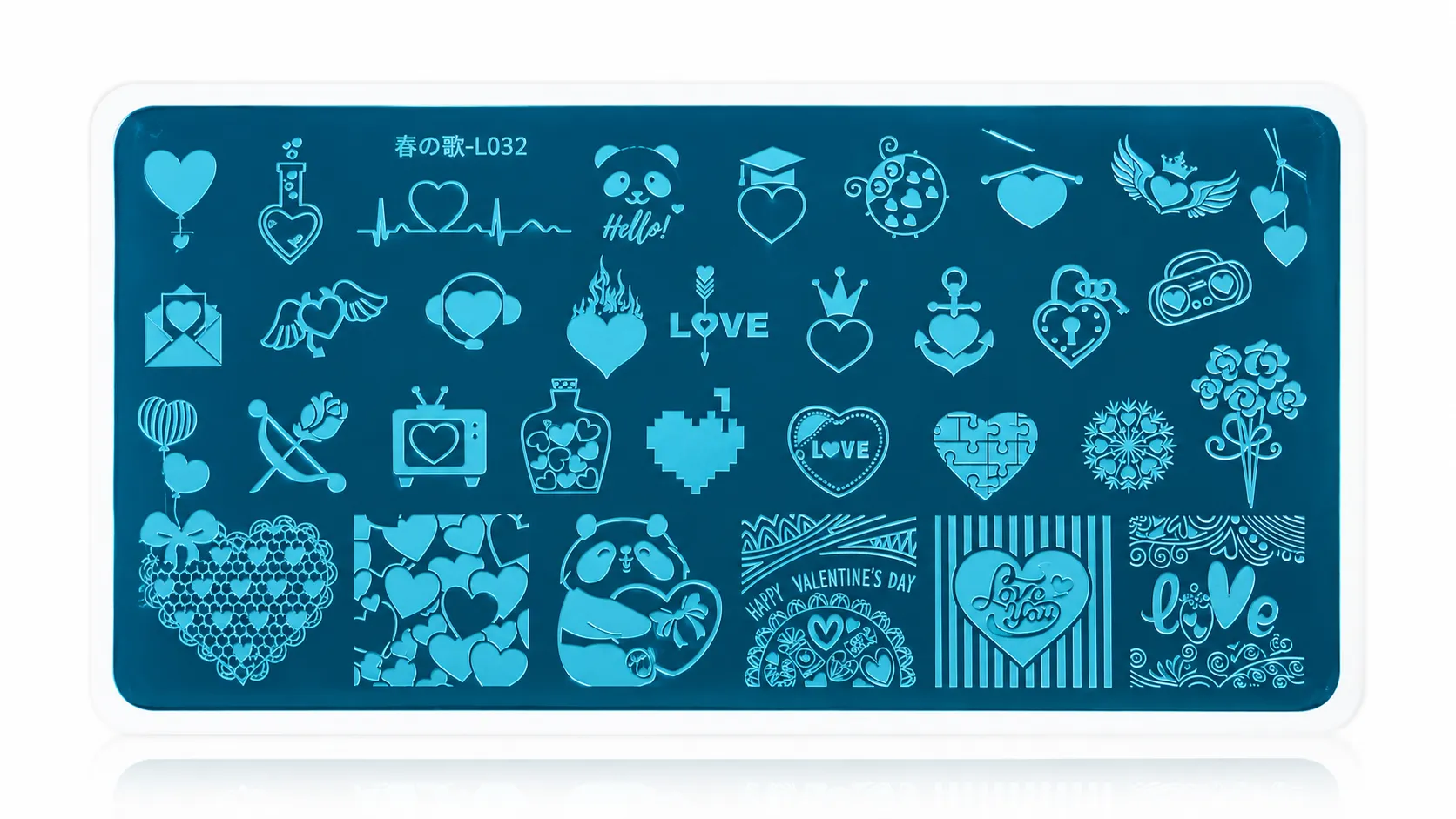Stamping Nail Art Plate Love Collection L032